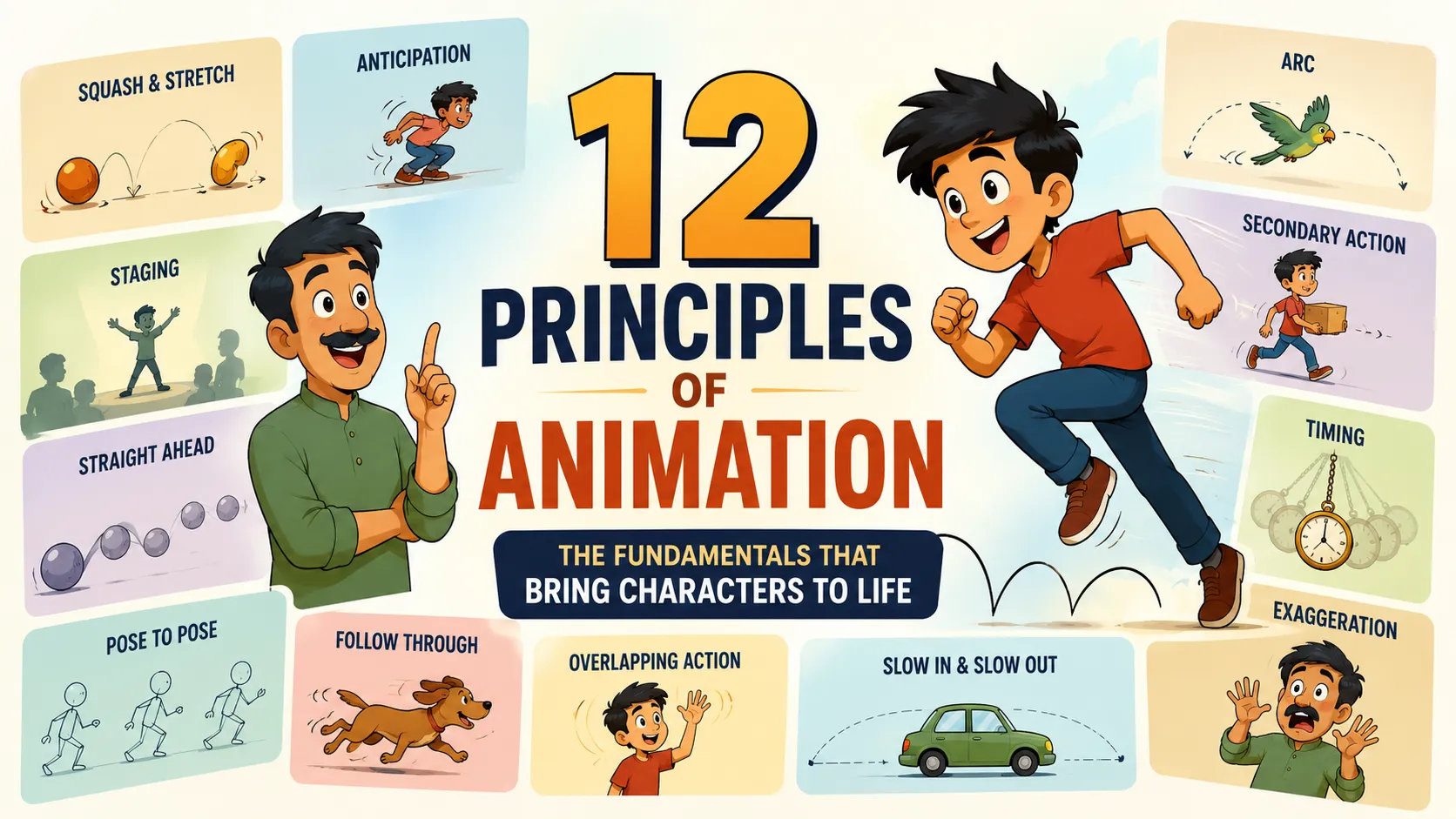 12 Principles of Animation: The Complete Guide to the Fundamentals of Animation
