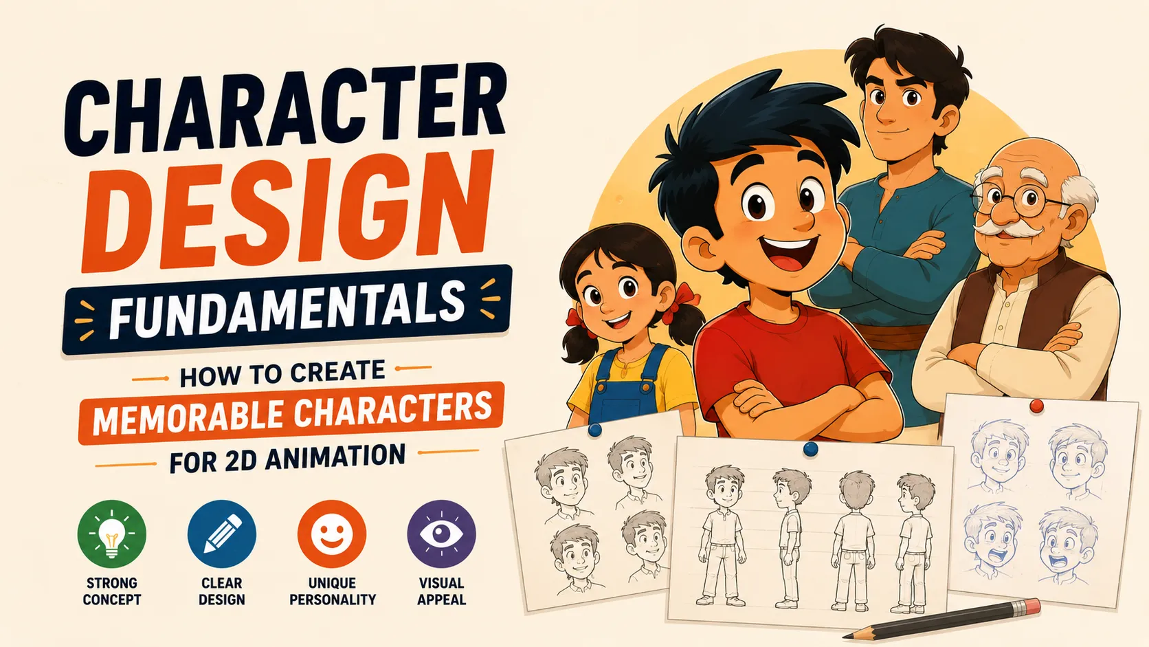 Character Design Fundamentals: How to Create Memorable Characters for 2D Animation